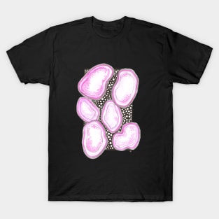 Pink Space Rocks by Skye Rain Art T-Shirt